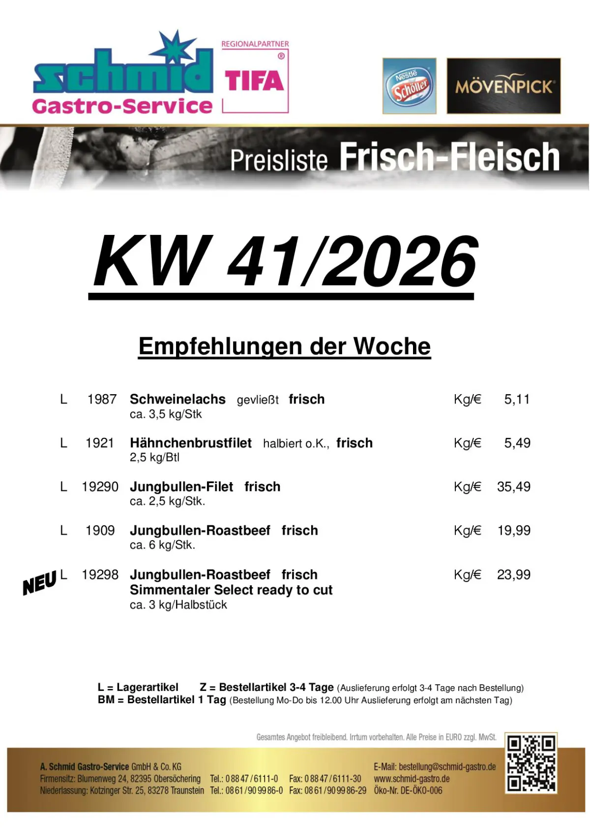 Frisch-Fleisch KW 41/2026