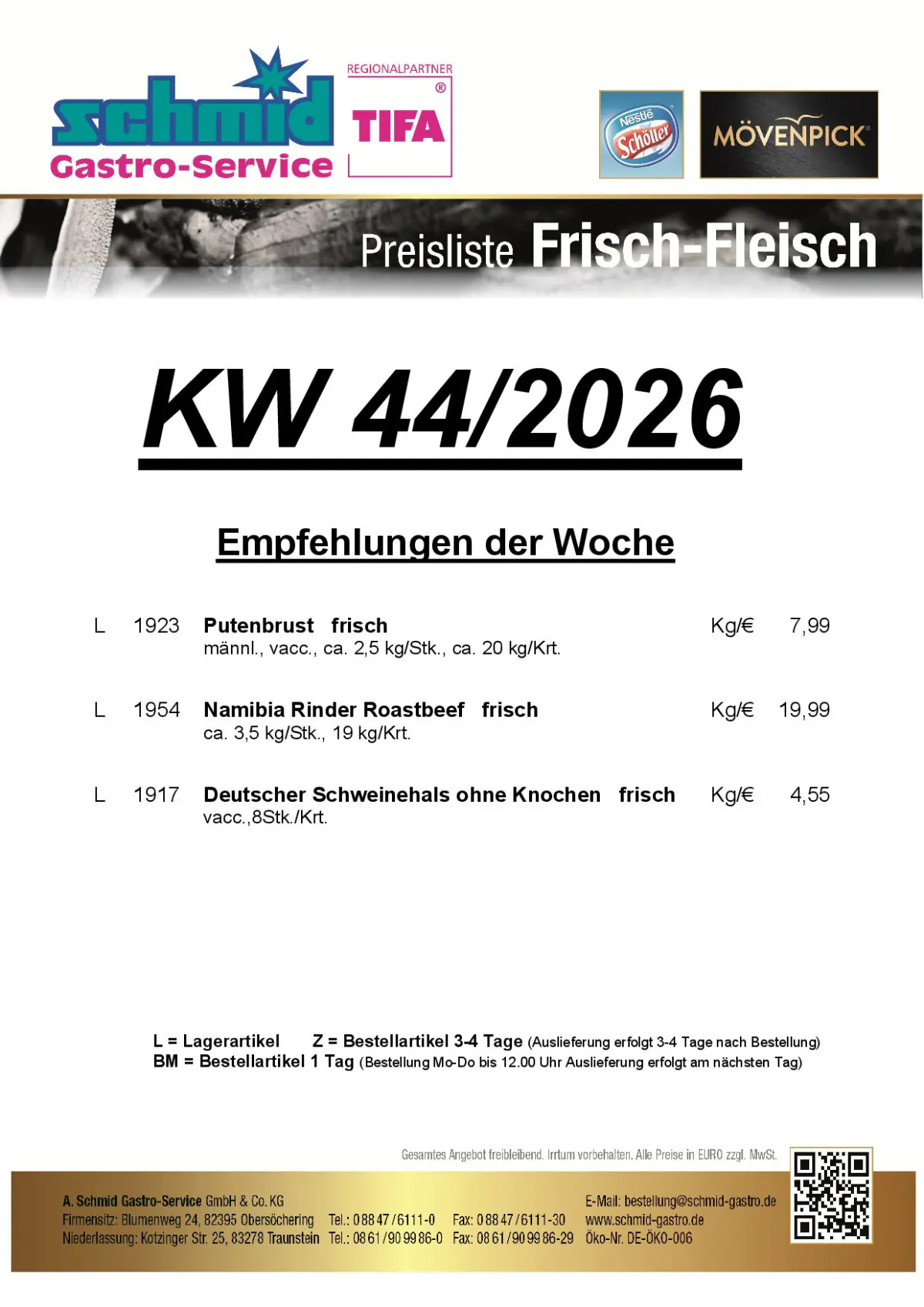 Frisch-Fleisch KW 44/2026